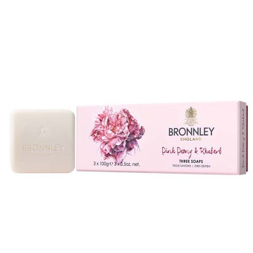Bronnley Nádherná sada luxusních tuhých mýdel v dárkové krabičce (Three Soaps) 3 x 100 g
