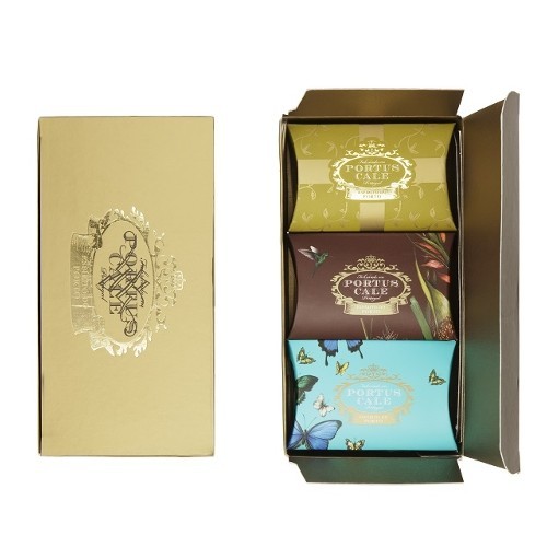 Castelbel Dárková sada tří luxusních hydratačních mini mýdel Gold & Butterfly & Galapagos 3 x 40 g