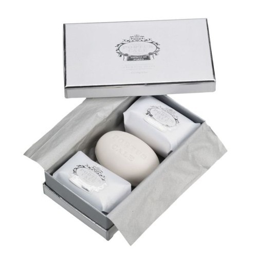 Castelbel Dárková sada tří luxusních mýdel White & Silver 3 x 150 g