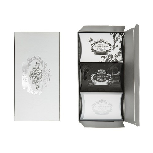 Castelbel Dárkové balení tří luxusních hydratačních mýdel White & Silver & Black 3 x 40 g