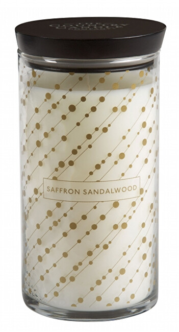 Country Candle Vonná svíčka ve skleněné dóze Šafrán a santalové dřevo (Saffron Sandalwood) 930 g