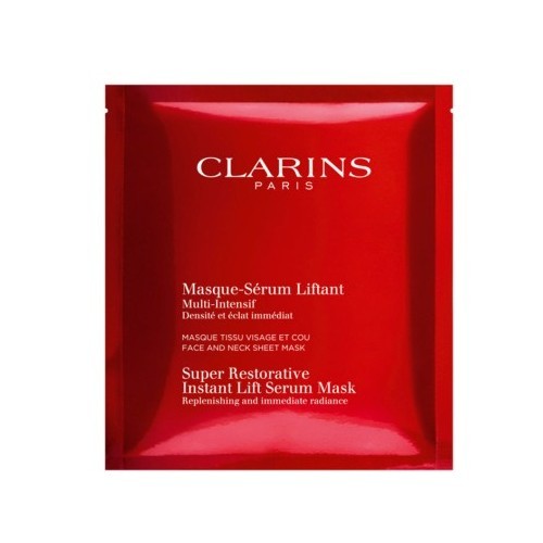 Clarins Rozjasňující omlazující pleťová maska Super Restorative (Instant Lift Serum Mask) 5 ks
