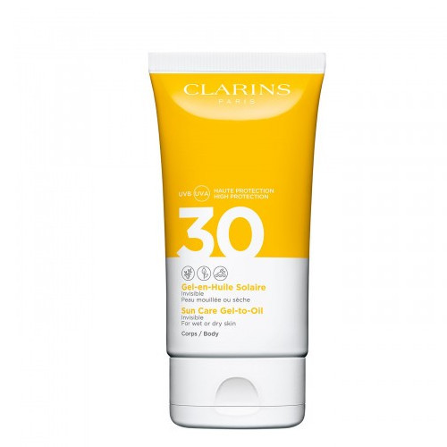 Clarins Tělový gelový olej na opalování SPF 30 (Invisible Sun Care Gel-to-Oil) 150 ml