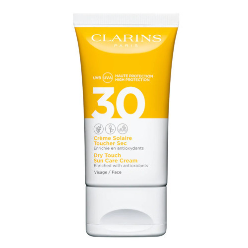 Clarins Zmatňující pleťový krém na opalování SPF 30 (Dry Touch Sun Care Cream) 50 ml