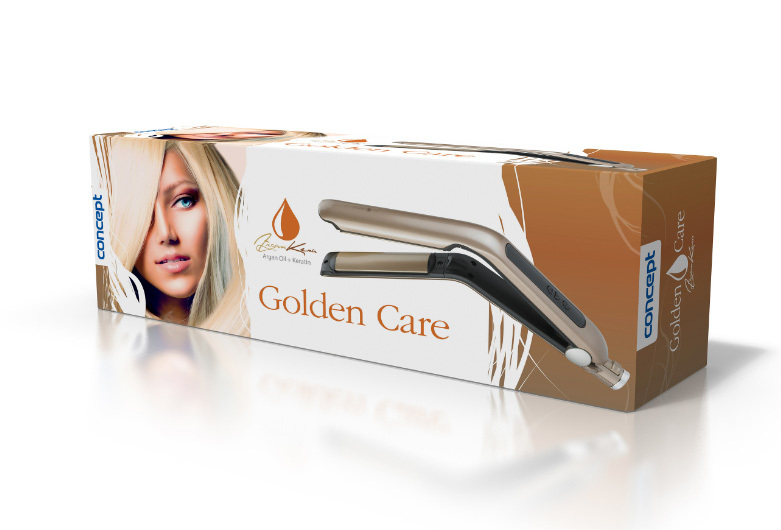 Concept Žehlička na vlasy pro velký objem Argan a Keratin Golden Care VZ1420
