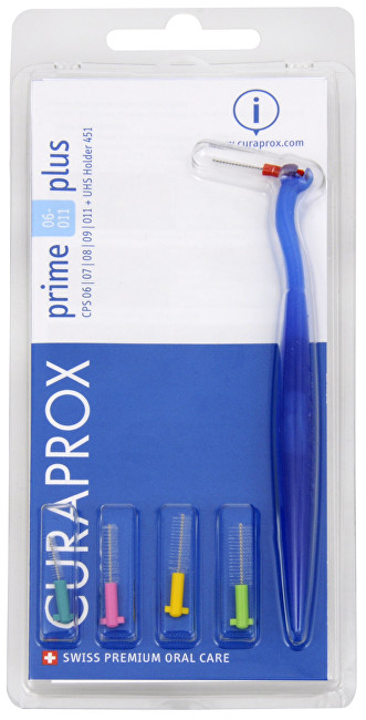 Curaprox Mezizubní kartáčky s držákem - mix velikostí Prime 06 - 011 Plus 5 ks