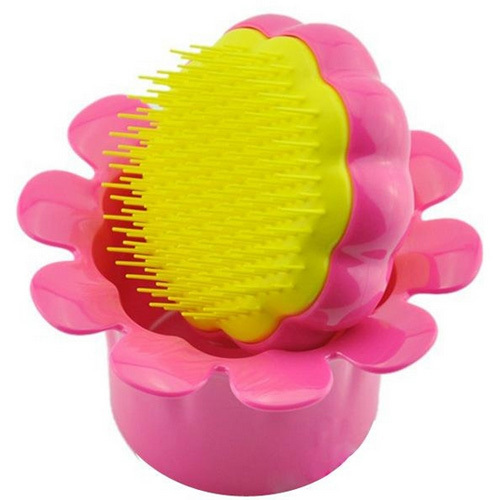 Tangle Teezer Dětský profesionální kartáč na vlasy Tangle Teezer (Magic Flowerpot) Flower Pot růžovo-žlutý
