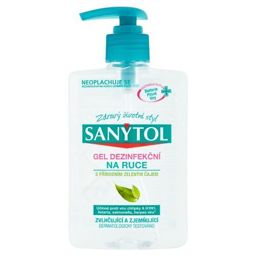 Sanytol Dezinfekční gel na ruce se zeleným čajem 500 ml