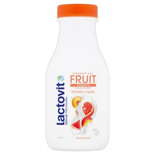 Lactovit Energetický sprchový gel Broskev a grep (Fruit Shower Gel) 500 ml