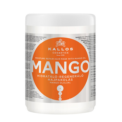 Kallos Hydratační maska s mangovým olejem (Mango Mask) 1000 ml