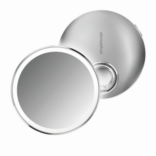 Simplehuman Kapesní dobíjecí kosmetické zrcátko Sensor Compact s LED osvětlením, 3x zvětšení Rose Gold ocel