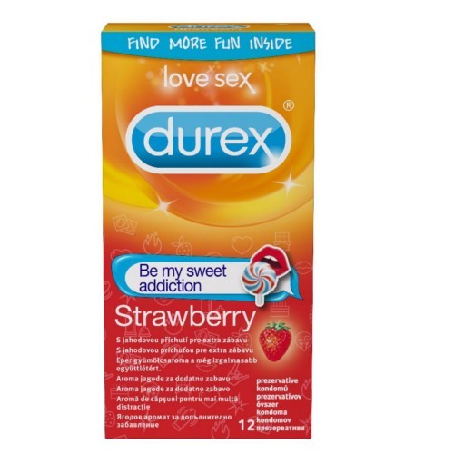 Durex Kondomy Emoji Strawberry 12 ks