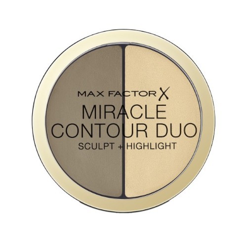 Max Factor Krémový bronzer a rozjasňovač Miracle Contour Duo (Sculpt + Highlight) 8 g Light/Medium