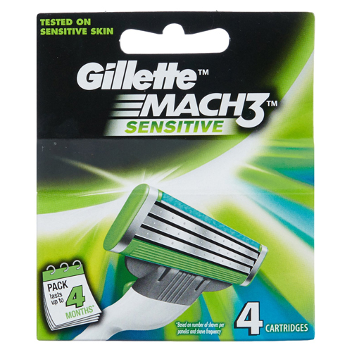 Gillette Náhradní hlavice Mach3 Sensitive 4 ks