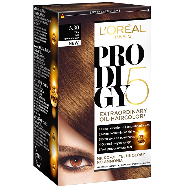 Loreal Paris Olejová barva na vlasy Prodigy 5 8.34 světlá blond medová