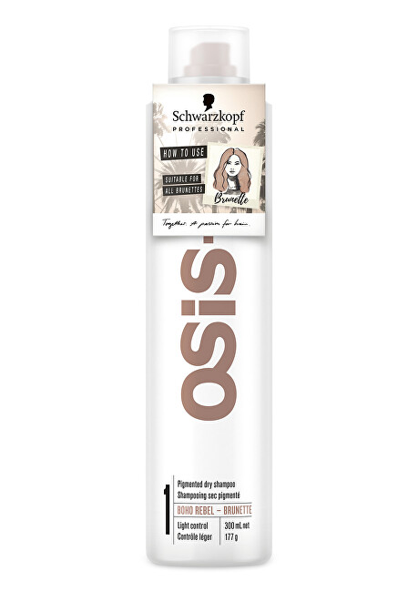 Schwarzkopf Professional Osvěžující suchý šampon pro hnědé vlasy Osis+ Boho Rebel (Brunette Dry Shampoo) 100 ml
