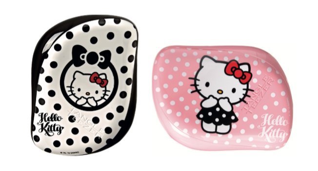 Tangle Teezer Profesionální kartáč na vlasy Tangle Teezer Hello Kitty (Compact Styler) černo-bílý