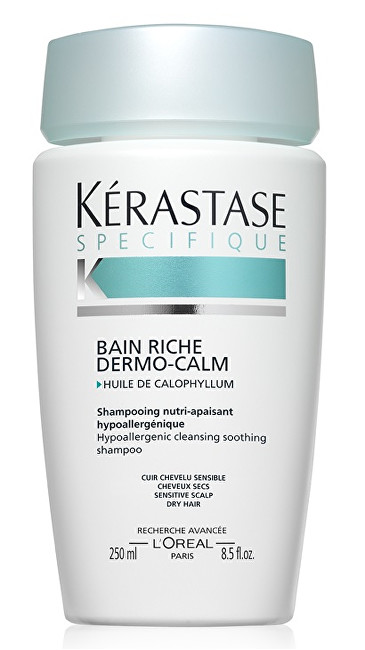 Kérastase Zklidňující šampon pro citlivou vlasovou pokožku a suché vlasy Bain Riche Dermo-Calm (Hypoallergenic Cleansing Soothing Shampoo Sensitive Scalp Dry Hair) 250 ml