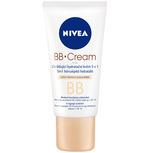 Nivea Zkrášlující hydratační krém 5 v 1 BB Cream SPF 10 (5in1 Beautifying Moisturizer) 50 ml tmavší tón pleti