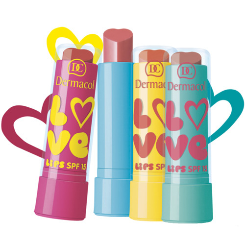 Dermacol Zvláčňující balzám na rty Love Lips SPF 15 3,5 ml 09 růžová, vůně Žvýkačka
