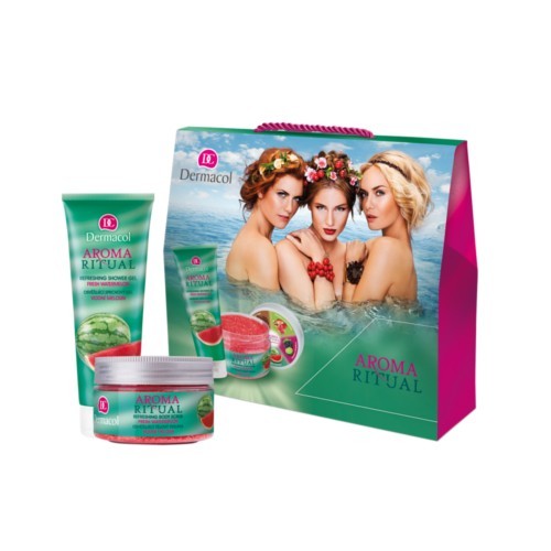 Dermacol Dárková sada tělové péče do sprchy pro ženy Vodní meloun Aroma Ritual