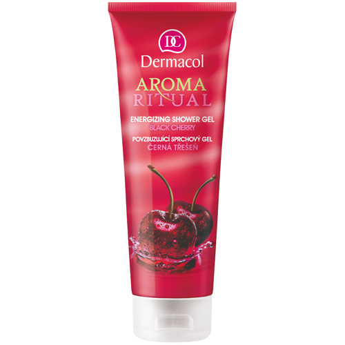 Fotografie Dermacol Aroma Ritual Černá třešeň Povzbuzující sprchový gel 200 ml