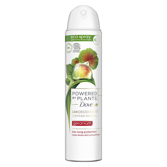 Dove Deodorant ve spreji Pelargonie Powered by Plants Geranium (24H Deodorant) 75 ml