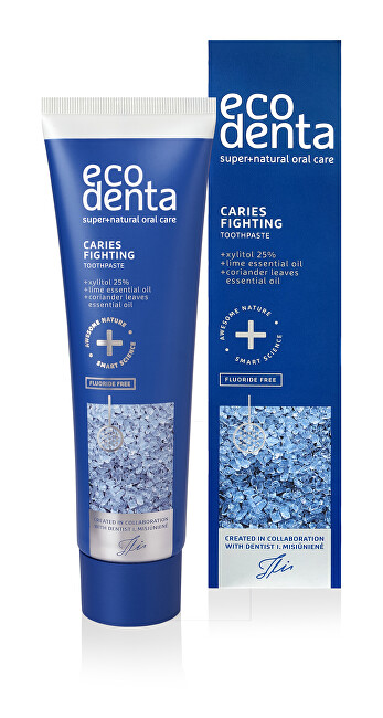 Ecodenta Pečující zubní pasta s limetkou, listy koriandru a xylitolem (Caries Fighting Toothpaste) 100 ml