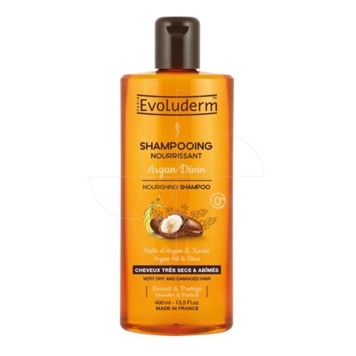 Evoluderm Vyživující šampon pro velmi suché a poškozené vlasy s arganovým olejem (Nourishing Shampoo Argan Divin) 400 ml