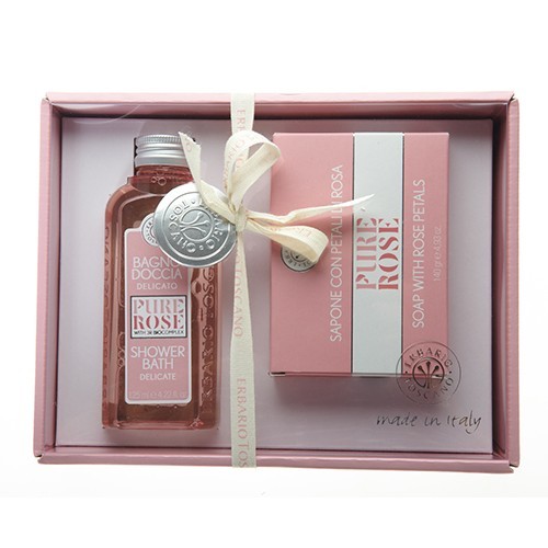 Erbario Toscano Růže Sprchový gel 125 ml + mýdlo 140 g dárková sada