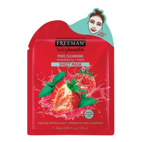 Freeman Čisticí látková maska Jahoda a máta (Pore Cleansing Mask) 25 ml