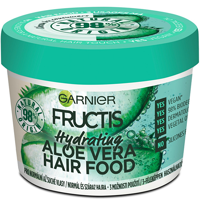 Garnier Hydratační maska pro normální až suché vlasy Fructis (Aloe Vera Hair Food) 390 ml
