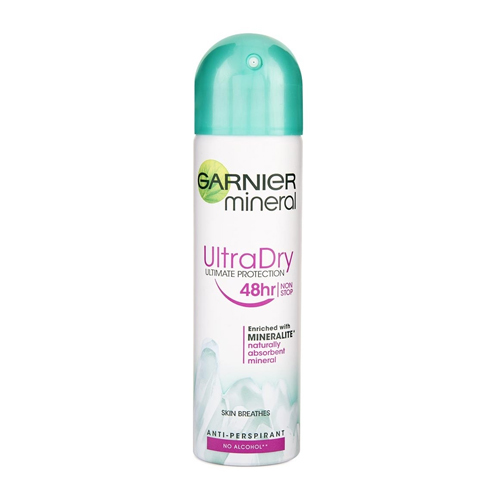 Garnier Minerální deodorant Ultra Dry 48h ve spreji pro ženy 150 ml