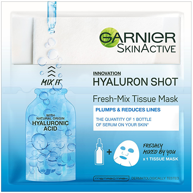 Garnier Textilní maska s kyselinou hyaluronovou pro hydratovanou a vypnutou pleť (Fresh Mix Tissue Mask) 6 g