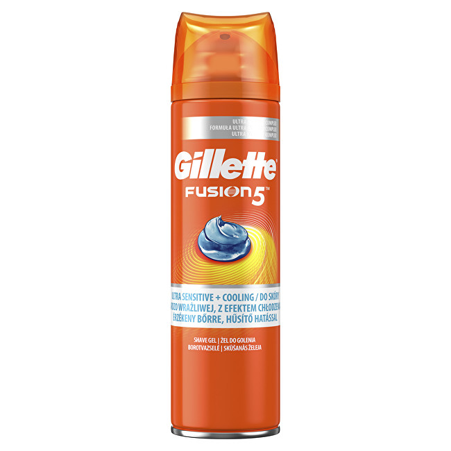 Gillette Gel na holení Fusion 5 Ultra Sensitive + Cooling (Shave Gel) 200 ml