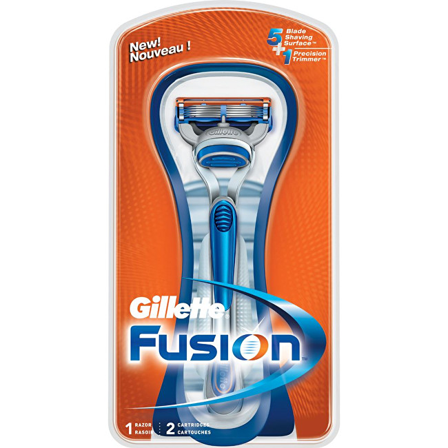Gillette Holicí strojek Gillette Fusion + náhradní hlavice 2 ks