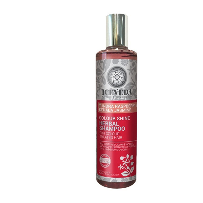 Iceveda Bylinný šampon Zářivá barva s malinami z tundry a jasmínem 280 ml