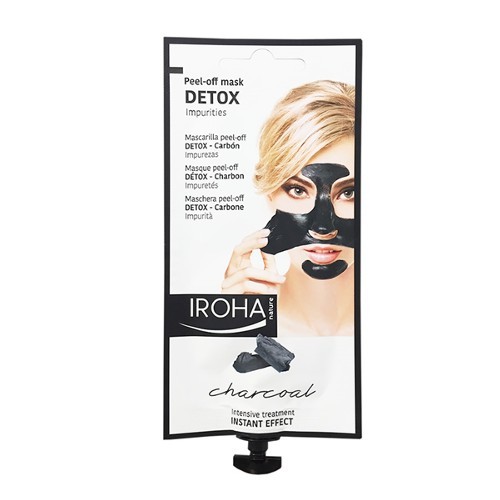Iroha Čisticí slupovací maska s dřevěným uhlím (Detox Peel-Off Mask Charcoal) 18 g