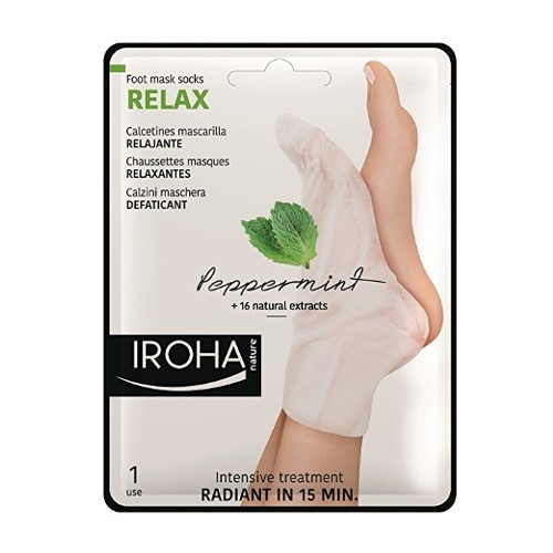 Iroha Relaxační maska na nohy a nehty s mátou a přírodními výtažky (Peppermint Foot Mask Socks Relax) 2 x 9 ml