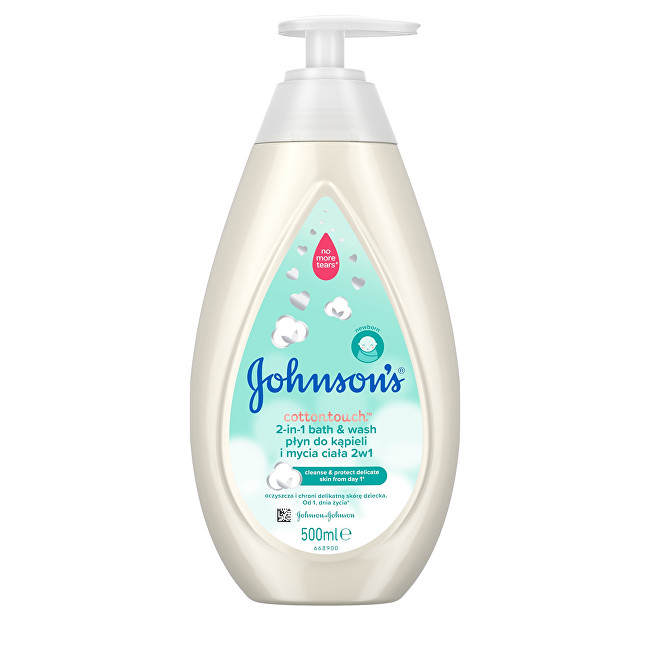 JOHNSON`S Baby Koupelový a mycí gel 2v1 Cottontouch (2-in-1 Bath &amp; Wash) 500 ml