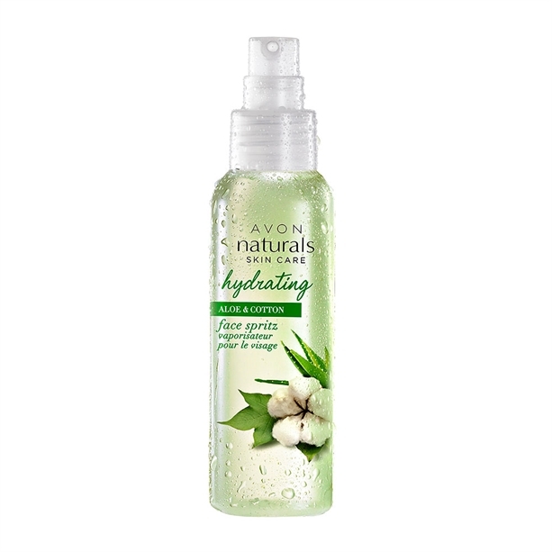 Avon Hydratační pleťový sprej s aloe a bavlnou Naturals Skin care (Face Spritz) 100 ml
