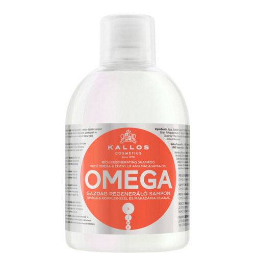 Kallos Regenerační šampon s omega-6 komplexem a makadamia olejem (Omega Hair Shampoo) 1000 ml