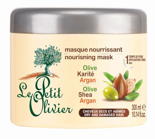 Le Petit Olivier Vyživující maska na suché a poškozené vlasy Oliva, bambucké máslo a arganový olej 300 ml
