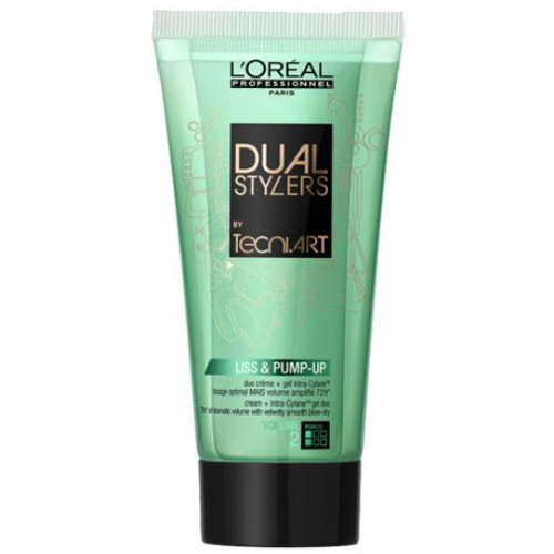 Loreal Professionnel Dvousložkový gel krém pro objem vlasů (Dual Stylers Liss & Pump Up Duo Creame + Gel) 150 ml