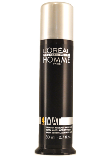 Loreal Professionnel Matující pasta na vlasy pro muže Homme Mat (Matte Sculpting Pomade) 80 ml