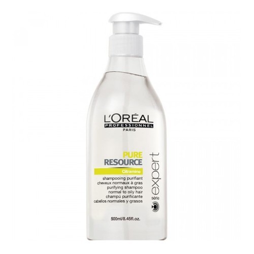 Loreal Professionnel Očišťující šampon pro rychle se mastící vlasy a vlasovou pokožku Serie Expert (Pure Resource Shampoo) 500 ml
