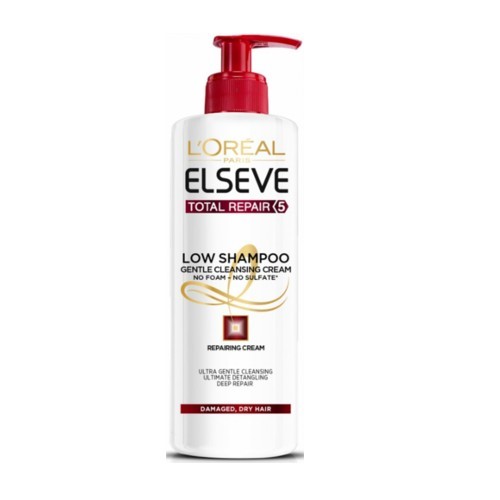 L´Oréal Paris Pečující mycí krém na vlasy Elseve Total Repair 5 (Low Shampoo Gentle Cleansing Cream) 400 ml