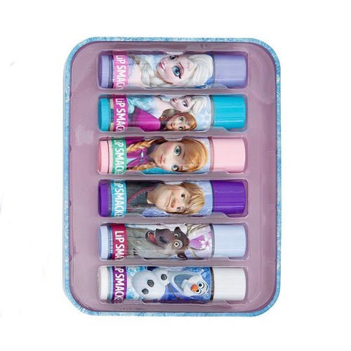 Lip Smacker Sada balzámů na rty s různými příchutěmi Disney Frozen (Tin Box) 6 ks