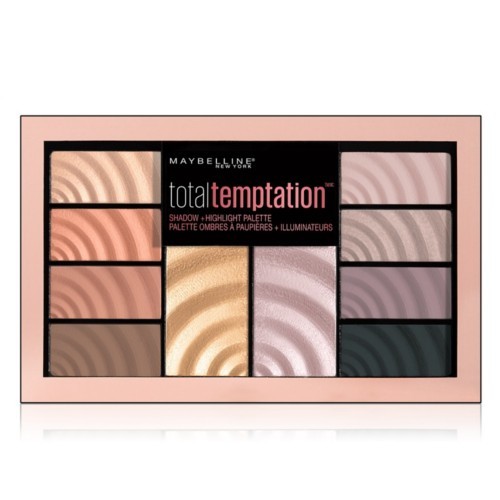 Maybelline Total Temptation paleta očních stínů a rozjasňovačů 12 g