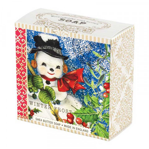 Michel Design Works Luxusní mýdlo v elegantní krabičce Sněhulák Frosty (Shea Butter Soap) 100 g